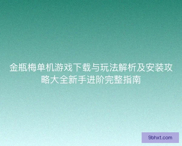 金瓶梅单机游戏下载与玩法解析及安装攻略大全新手进阶完整指南