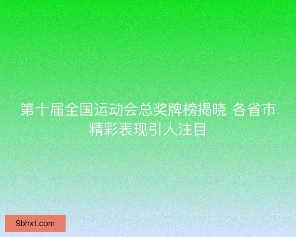 第十届全国运动会总奖牌榜揭晓 各省市精彩表现引人注目